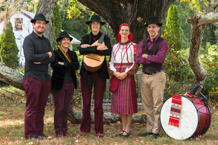 Szikra and dancer at the 5th Balkan Chestnut Festival in 2022